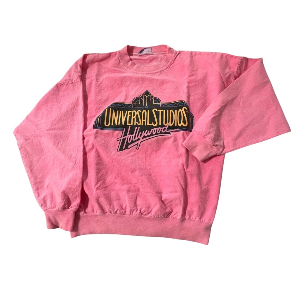 Vintage 1990s hot pink universal studios wide sleeve top cotton